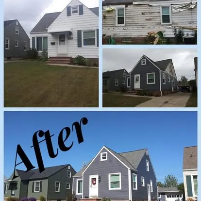 Real Total Roofing Ohio project — Cuyahoga County, OH: Roof + Siding Restoration — Before / After