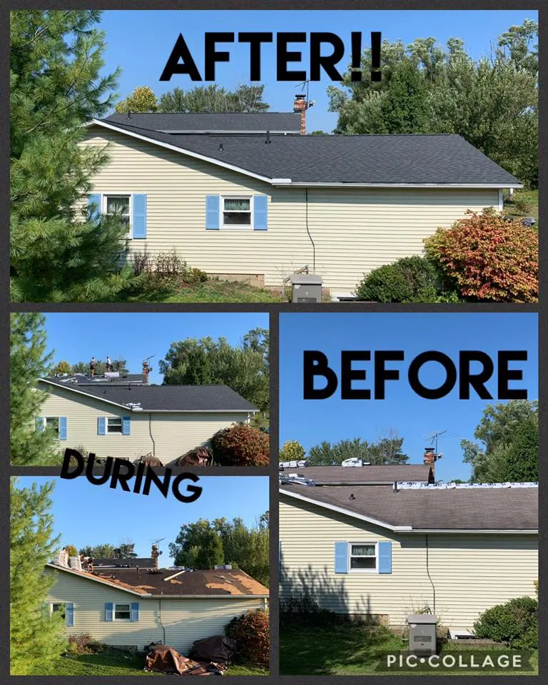 Real Total Roofing Ohio project — Medina County, OH: Full Roof Replacement — Before / During / After